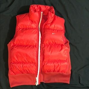 Red Nike Puffer Vest